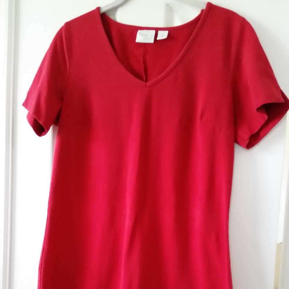 Red Sheath Dress -- Small